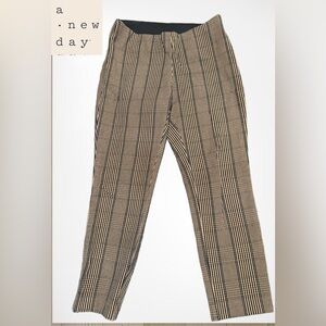 a new day Women's Brown and Black Striped Pants